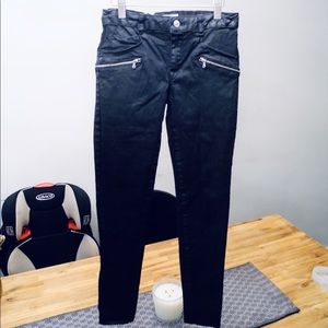 ❤️ 4/$20 Zara Coated Black Skinny Jeans size 13/14